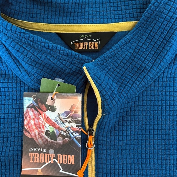 Orvis Trout Bum Firehole Grid Fleece 1/4 Zip Up NWT ๐3X Host Pick๐ - Picture 6 of 9